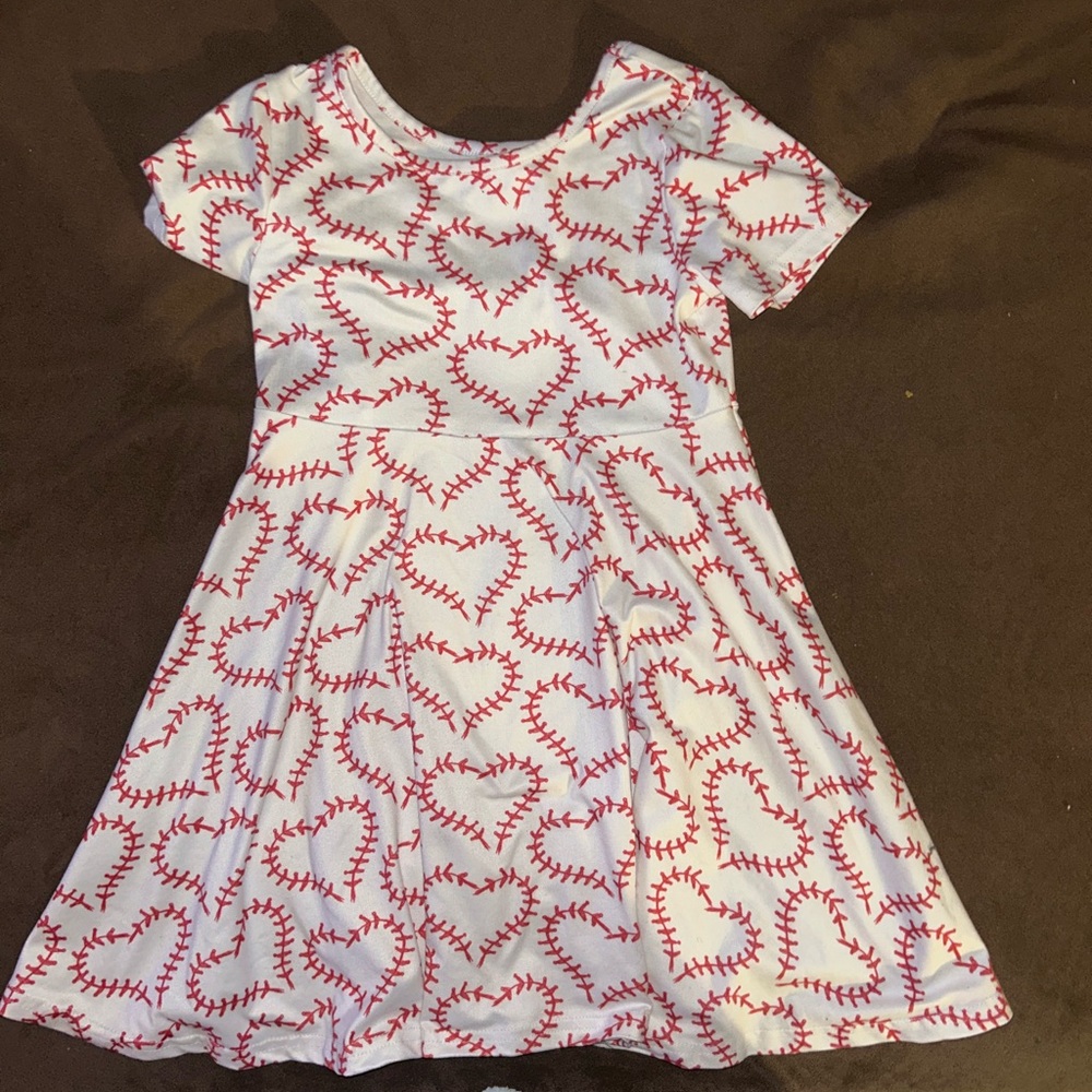 Heart Patterned Kids Dress